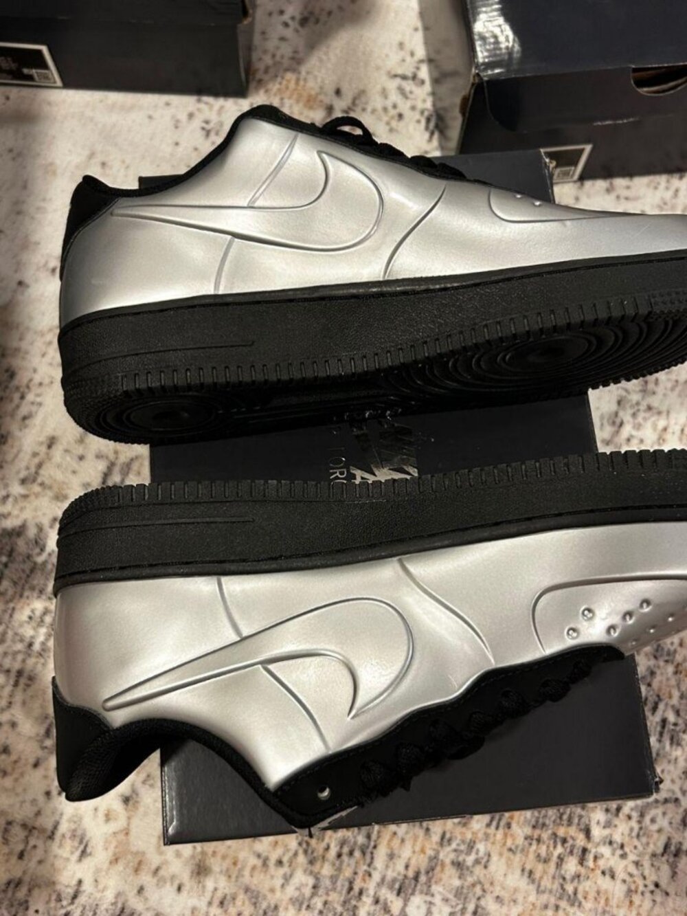 Nike Air Force 1 Foamposite Pro Cup Metallic Silver Men's 10 - Brand New